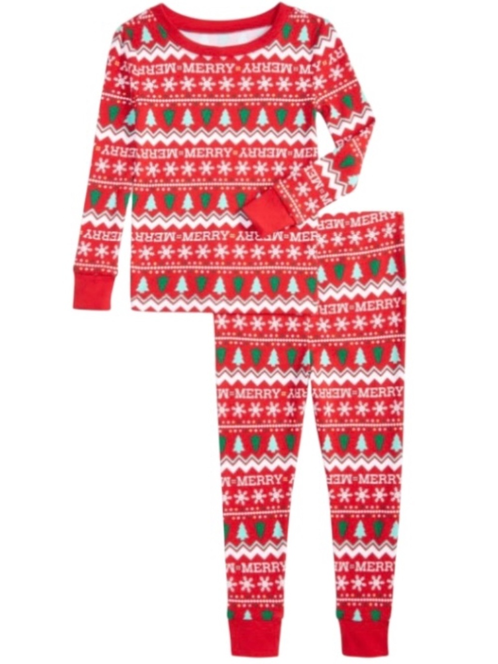Holiday Lane Toddler Merry Mix It Cotton Snug Fit Pajama Set - nWT